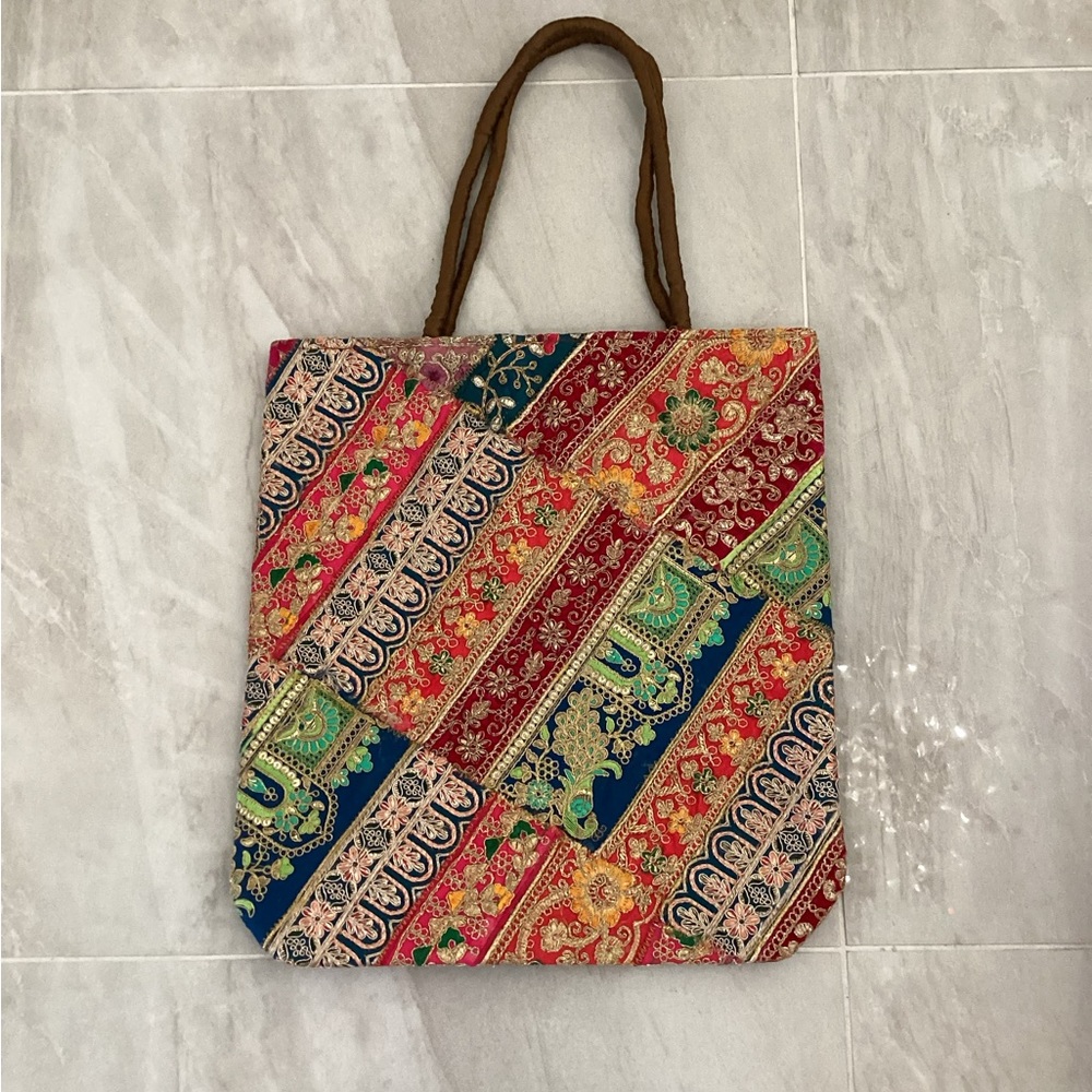 Multicolor Patchwork Tote Bag
